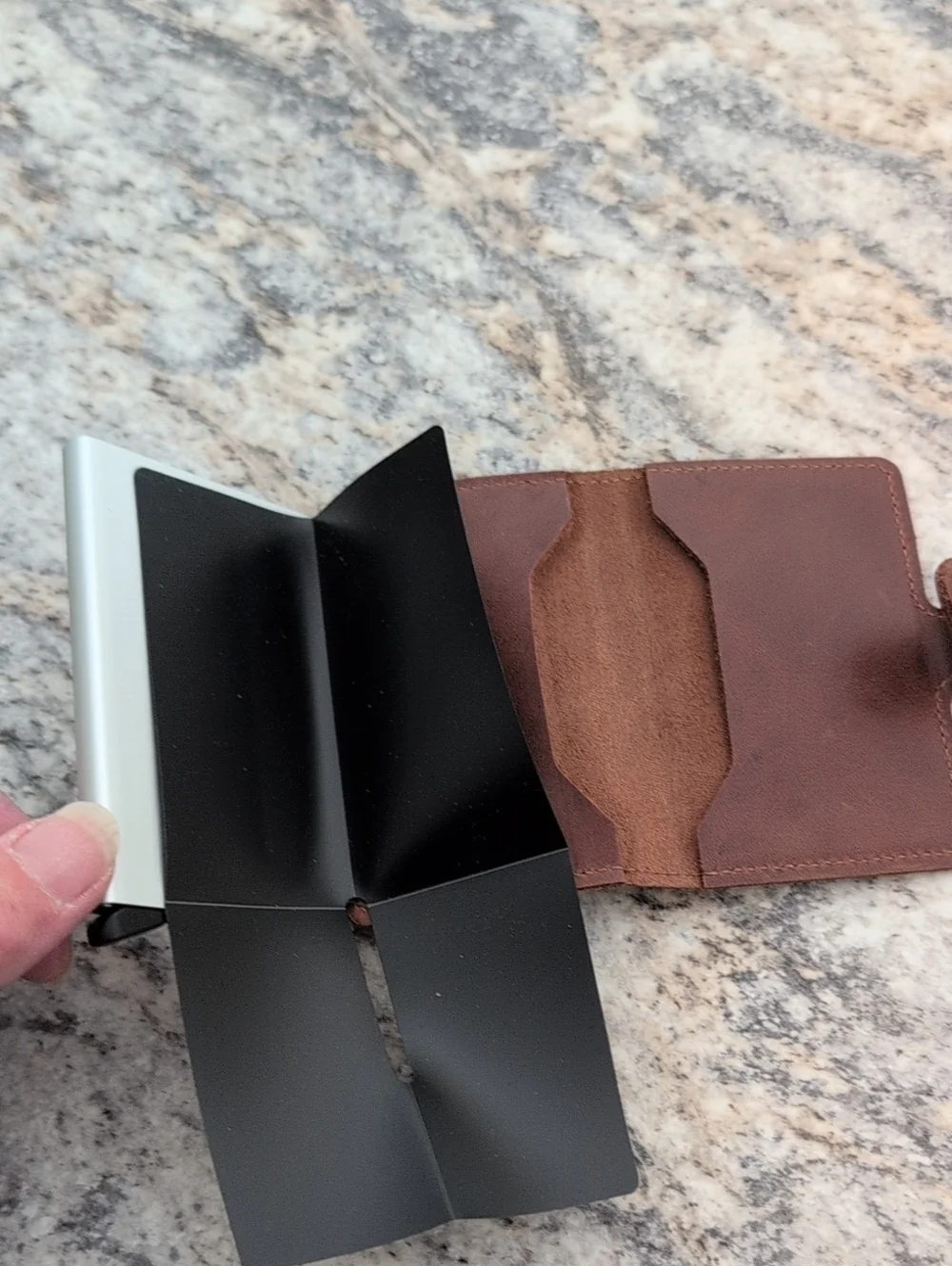 Secrid Brown Leather Card Wallet In GUC